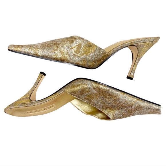 Nine West Foxtrot2 SilverGold Fabric Heels - Picture 4 of 12